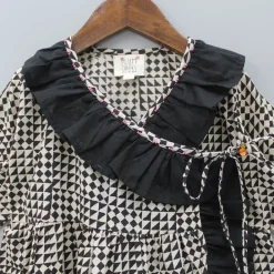 Outlet Frilly Shapes Printed Angarkha Dress Twinning Sets | Dresses & Sets