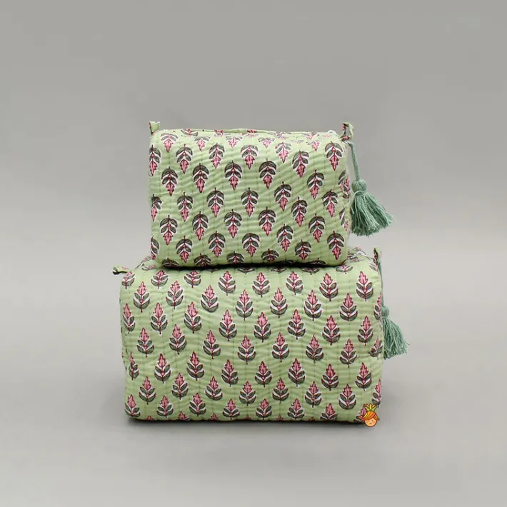 Online Fringe-Detailed Pouch Bags - Set Of 2 Bags