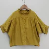 Discount Front Open Lace Detailing Mustard Top Tops & Tunics