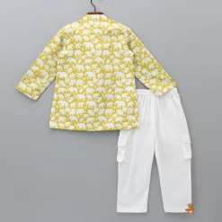 Online Front Open Shirt And Cargo Style Pant BOY Sets