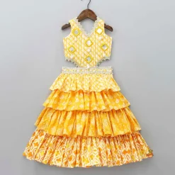 Sale Fuax Mirror Work Ruffle Kurti Ethnic Wear | Kurtis & Jumpsuits