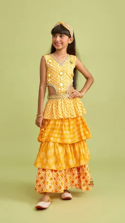 Sale Fuax Mirror Work Ruffle Kurti Ethnic Wear | Kurtis & Jumpsuits