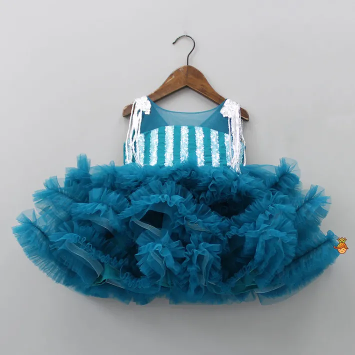Best Glamorous Layered Frilled Dress With Hair Clip Dresses & Sets | Dresses