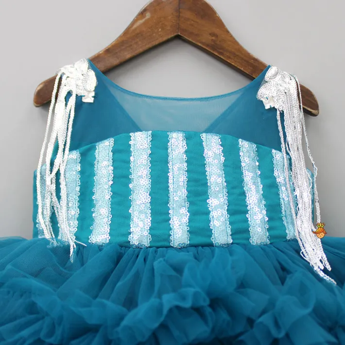 Best Glamorous Layered Frilled Dress With Hair Clip Dresses & Sets | Dresses