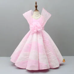 Hot Glitters Enhanced Strappy Pink Gown Dresses & Sets | Gowns