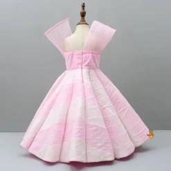 Hot Glitters Enhanced Strappy Pink Gown Dresses & Sets | Gowns