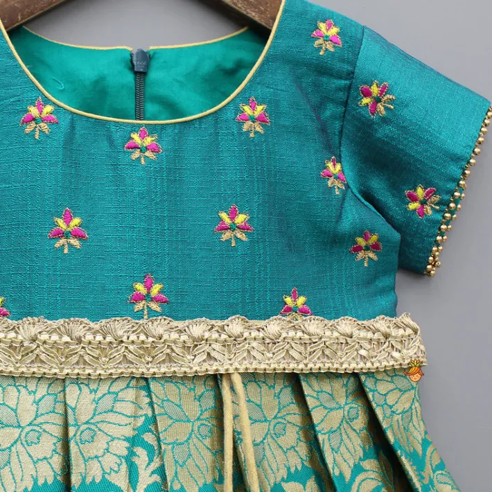 New Gorgeous Brocade Anarkali And Yellow Dupatta Ethnic Wear | Sarees & Anarkalis