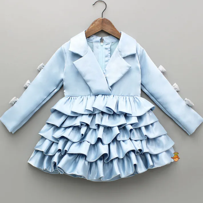 Outlet Gorgeous Collared Neck Layered Ruffled Dress Dresses & Sets | Dresses