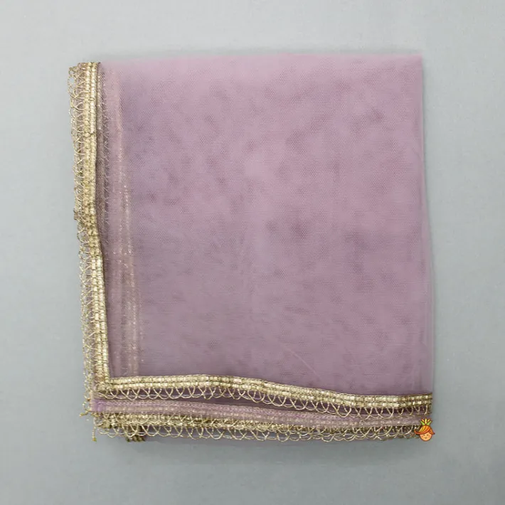 New Gota Work Detail Lilac Top And Lehenga With Net Dupatta Ethnic Wear | Lehengas & Ghagras