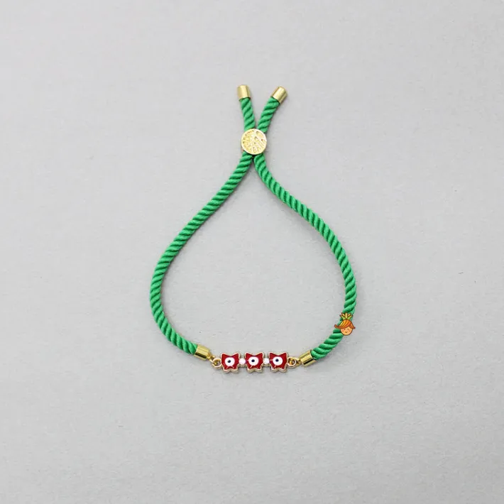 New Green Adjustable Rope String Rakhi With Fancy Embelisment BOY Rakhis | Rakhis