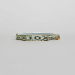 Outlet Green Artificial Stones Embroidered Hairband Hair Accessories | Hair Bands