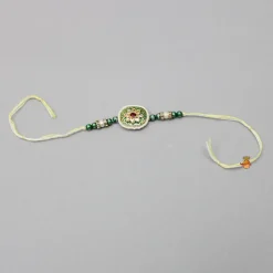 Hot Green Beaded Rakhi BOY Rakhis | Rakhis