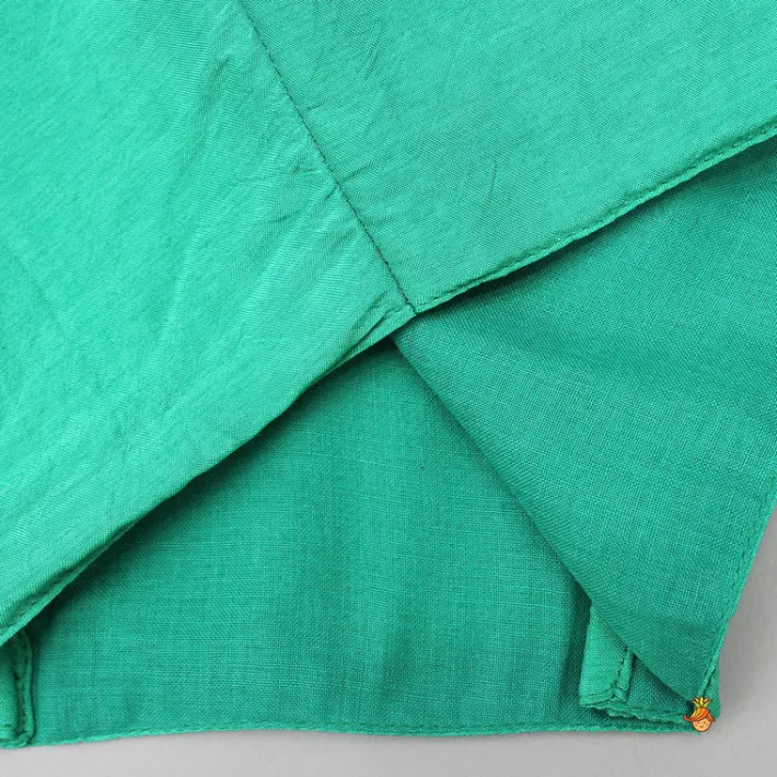 Clearance Green Dori Embroidered Strappy Top And Stylish Layered Lehenga Ethnic Wear | Lehengas & Ghagras