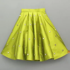Best Green Embellished Stylish Top And Lehenga With Matching Dupatta Ethnic Wear | Lehengas & Ghagras