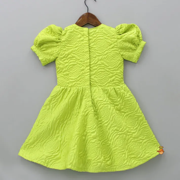 Hot Green Embossed Dress Dresses & Sets | Dresses
