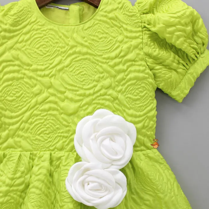 Hot Green Embossed Dress Dresses & Sets | Dresses