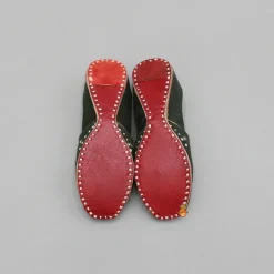 Fashion Green Embroidered Jutti BOY Shoes