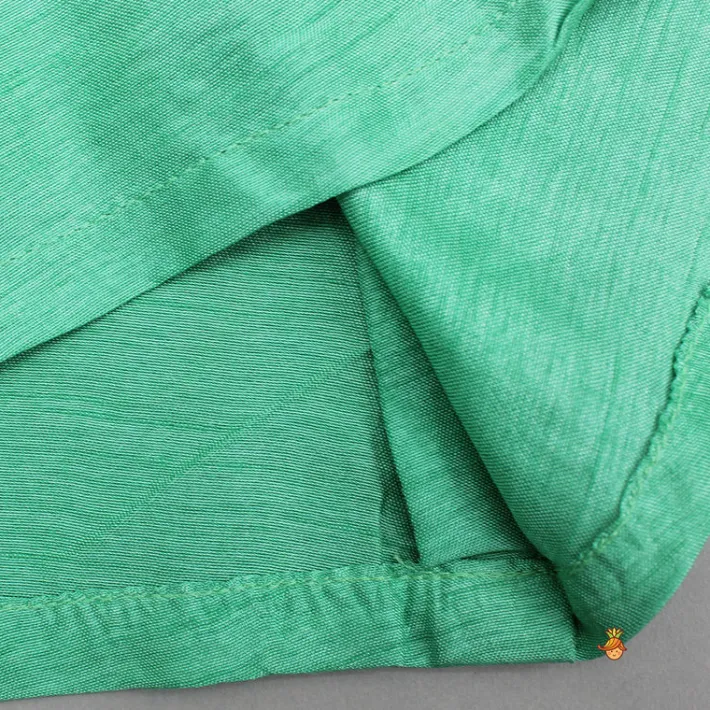 Best Green Embroidered Kurti And Flared Palazzo Ethnic Wear | Palazzos & Shararas