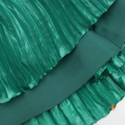 Hot Green Embroidered Stylish Collar Neck Top And Lehenga Ethnic Wear | Lehengas & Ghagras