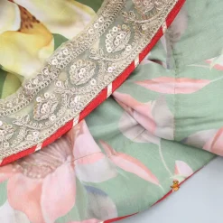 Best Green Floral Printed Kurti With Attached Dupatta And Sharara Ethnic Wear | Palazzos & Shararas