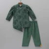 Fashion Green Heavy Thread Embroidered Asymmetric Sherwani And Pyjama BOY Indian Ethnic Wear | Ethnic Sets