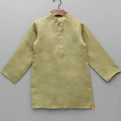 Online Green Kurta And Embroidered Jacket With Pyjama BOY Indian Ethnic Wear | Ethnic Sets