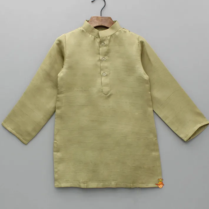 Online Green Kurta And Embroidered Jacket With Pyjama BOY Indian Ethnic Wear | Ethnic Sets