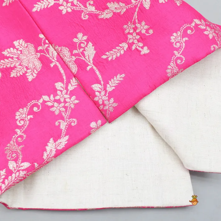 Discount Green Kurta And Pink Embroidered Jacket With Pyjama BOY Indian Ethnic Wear | Ethnic Sets