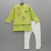 New Green Kurta With Bird Embroidered Jacket And Pyjama BOY Indian Ethnic Wear | Ethnic Sets