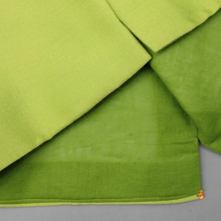 New Green Kurta With Bird Embroidered Jacket And Pyjama BOY Indian Ethnic Wear | Ethnic Sets