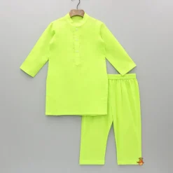 Sale Green Kurta With Multicoloured Printed Jacket And Pyjama BOY Indian Ethnic Wear | Ethnic Sets