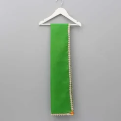 Online Green Organza Lace Work Dupatta Ethnic Wear