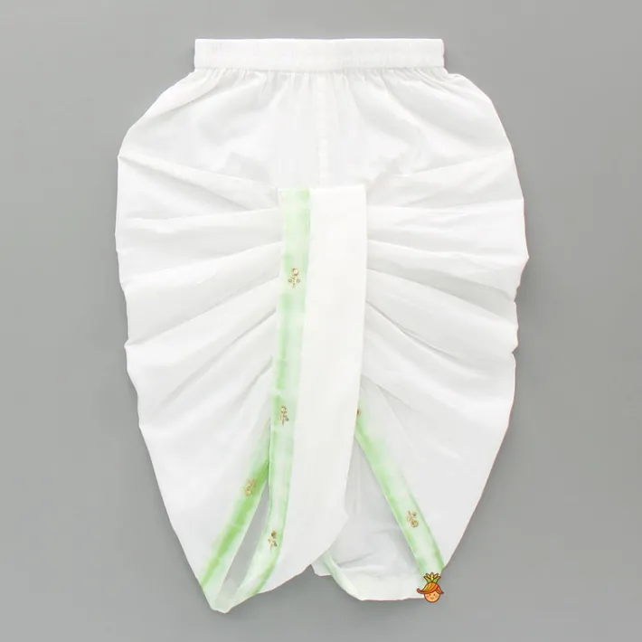 New Green Printed Embroidered Kurta With Dhoti BOY Indian Ethnic Wear | Ethnic Sets