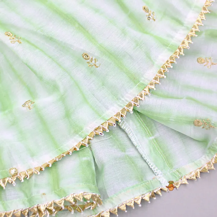 Outlet Green Printed Embroidered Kurti With Sharara Ethnic Wear | Palazzos & Shararas