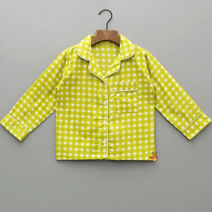Best Green Printed Notch Collar Sleepwear BOY Sleep Wear | Sleepwear