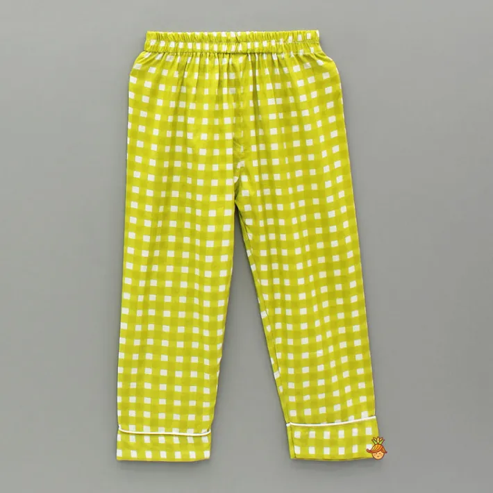 Best Green Printed Notch Collar Sleepwear BOY Sleep Wear | Sleepwear