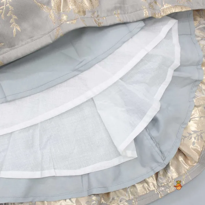 Clearance Grey Brocade Box Pleated Dress Dresses & Sets | Dresses