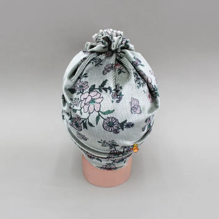 New Grey Floral Printed Embellished Head Band Hair Accessories | Head Bands