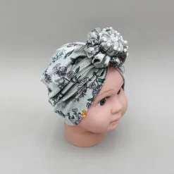 New Grey Floral Printed Embellished Head Band Hair Accessories | Head Bands