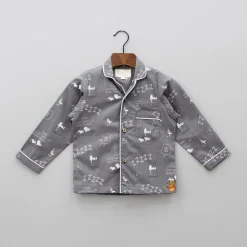 Fashion Grey Snoop Dog Printed Sleepwear BOY Sleep Wear | Sleepwear