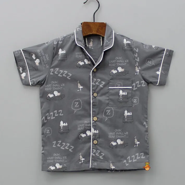Discount Grey Snooze Printed Sleepwear BOY Sleep Wear | Sleepwear