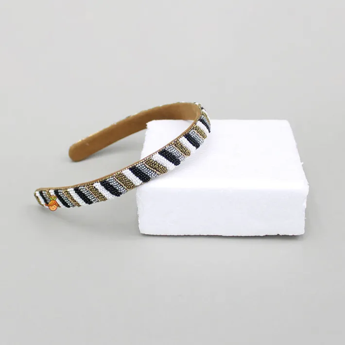 Best Hairband With Colourful Beads Embroidery Hair Accessories | Hair Bands