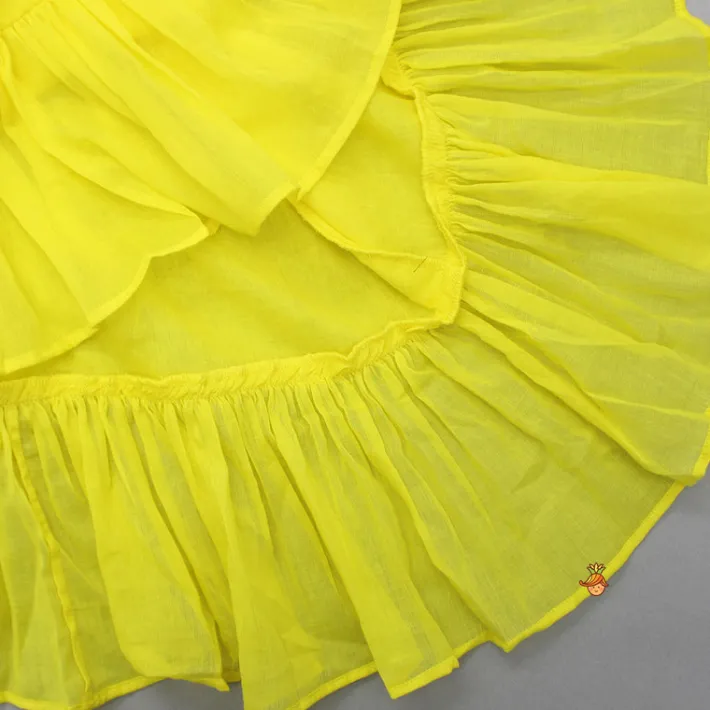 Clearance Halter Neck Embroidered Yellow Dress Dresses & Sets | Dresses
