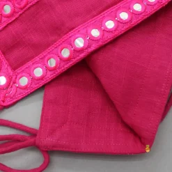 Best Halter Neck Pink Top And Flared Lehenga Ethnic Wear | Lehengas & Ghagras