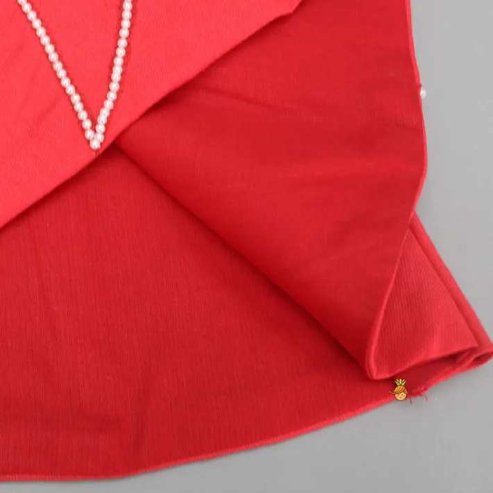 Best Halter Neck Red Short Kurti And Tulip Dhoti Pant Ethnic Wear | Dhotis & Patialas