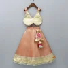 Hot Halter Neck Top And Peach Lehenga Ethnic Wear | Lehengas & Ghagras