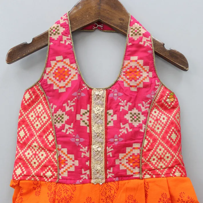 Best Halterneck Dhoti Style Printed Jumpsuit Ethnic Wear | Kurtis & Jumpsuits
