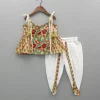 Fashion Hand Block Floral Printed Sage Green Top With Dhoti Ethnic Wear | Dhotis & Patialas