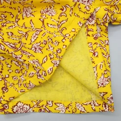 Outlet Hand Block Floral Printed Peter Pan Collar Detailed Top And Lehenga With Attached Sling Bag Ethnic Wear | Lehengas & Ghagras