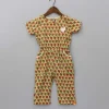 Discount Hand Block Printed And Heart Patch Detailed Jumpsuit Dresses & Sets | Jumpsuits
